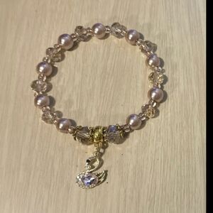 Swan charm bracelet